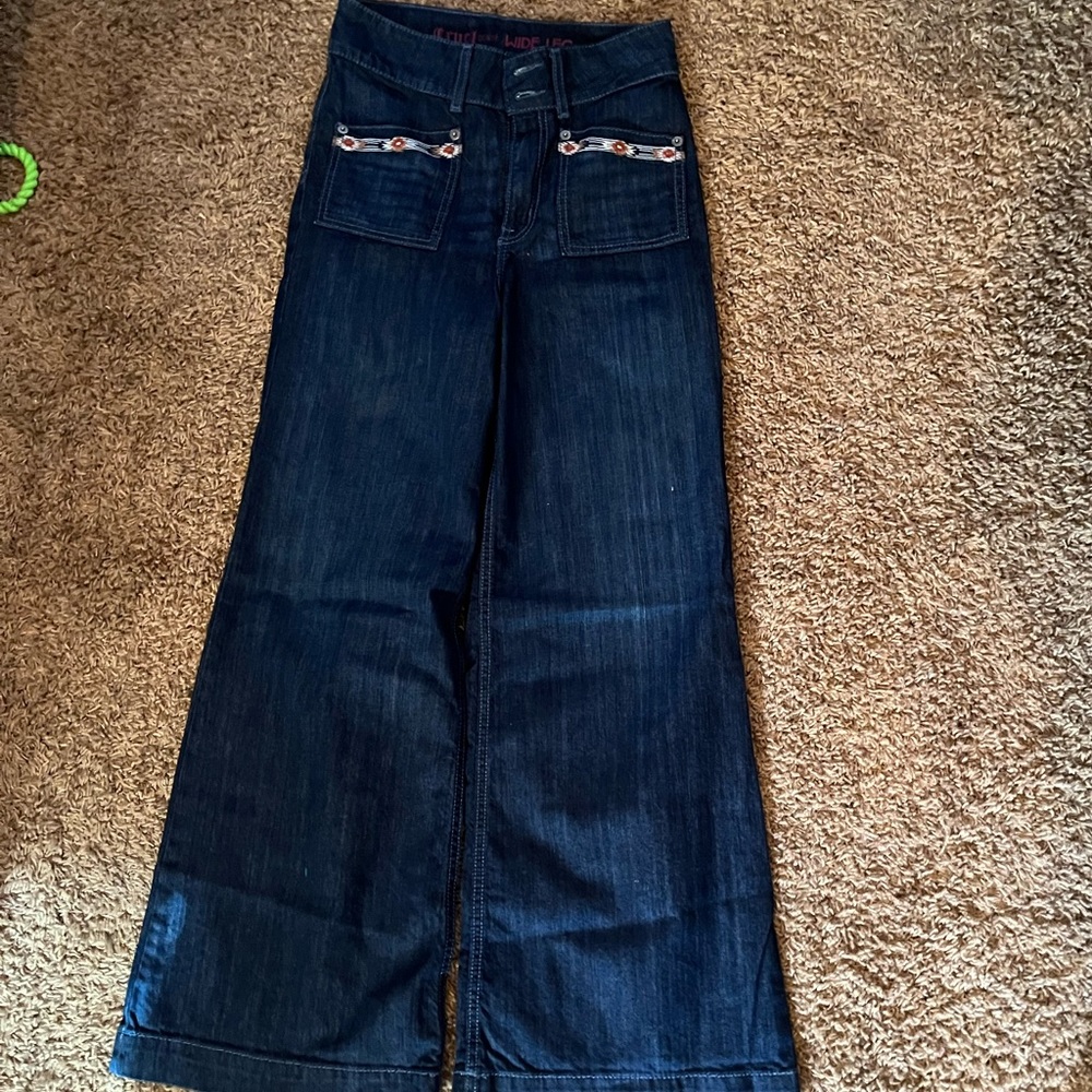 Cruel girl wide leg high waisted jeans